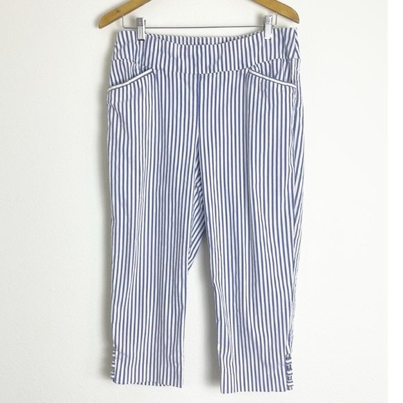 Chicos perfect stretch cropped striped pants - Picture 1 of 8